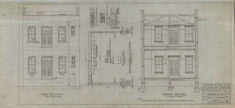 Drawing, Thompson Architectural - Eugene Lankford, DeVall's Bluff