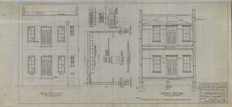 Drawing, Thompson Architectural - Eugene Lankford, DeVall's Bluff