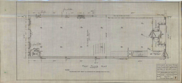 Drawing, Thompson Architectural - Eugene Lankford, DeVall's Bluff