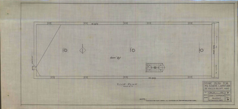 Drawing, Thompson Architectural - Eugene Lankford, DeVall's Bluff