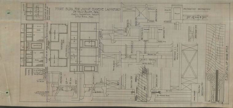 Drawing, Thompson Architectural - Eugene Lankford, DeVall's Bluff