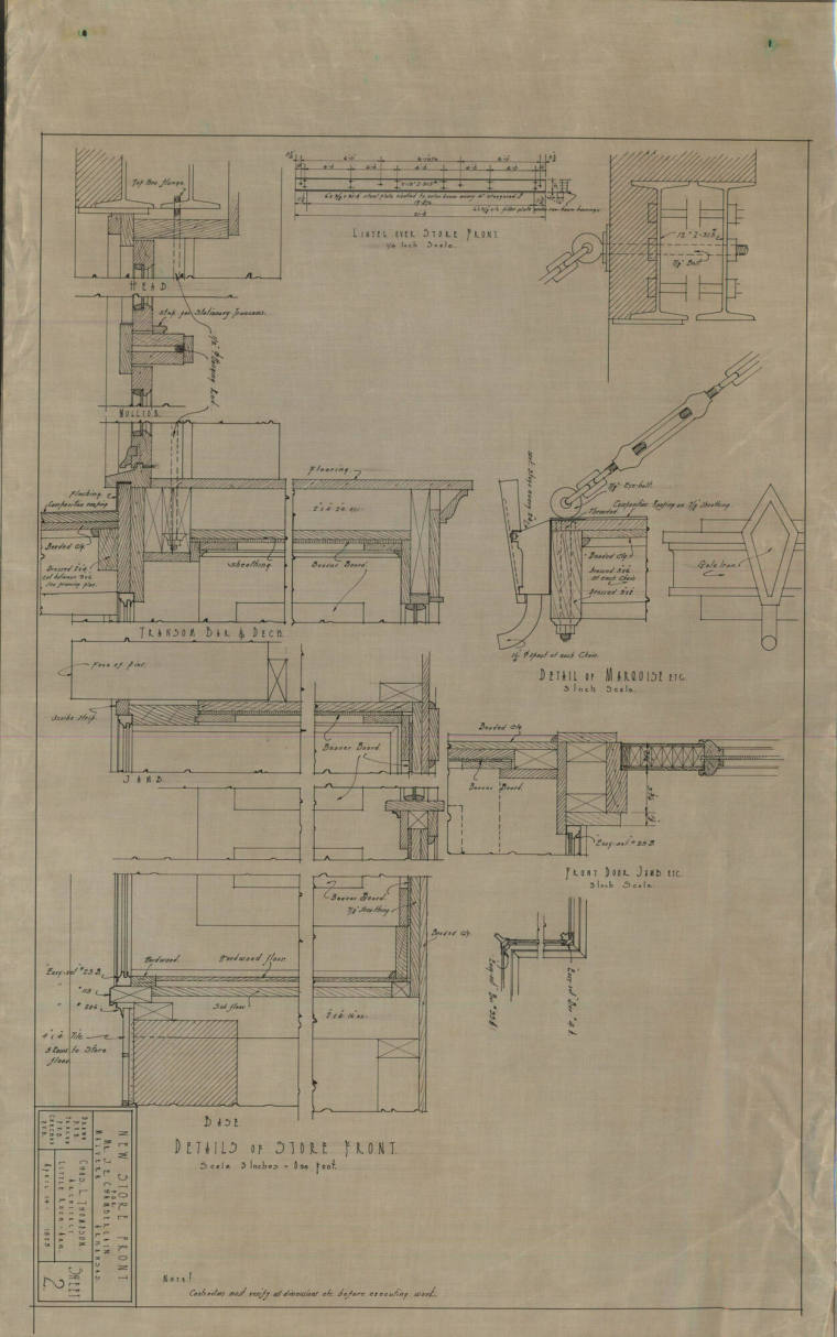 Drawing, Thompson Architectural - J.E. Chamberlain, Malvern