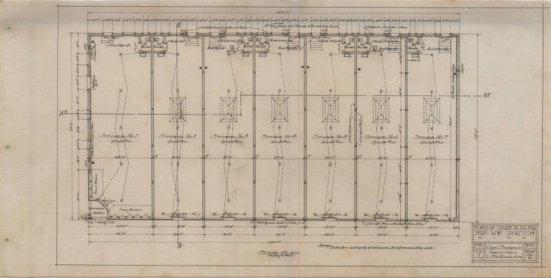 Drawing, Thompson Architectural - W.P. Dortch, Little Rock