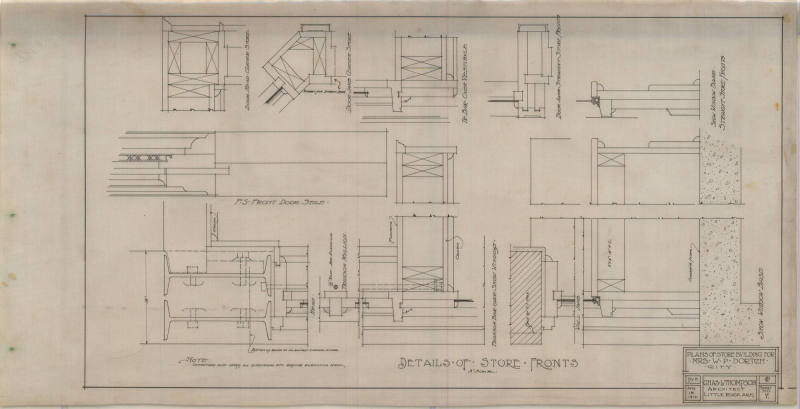 Drawing, Thompson Architectural - W.P. Dortch, Little Rock