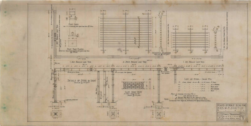 Drawing, Thompson Architectural - W.P. Dortch, Little Rock