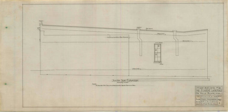 Drawing, Thompson Architectural - Eugene Lankford, DeVall's Bluff