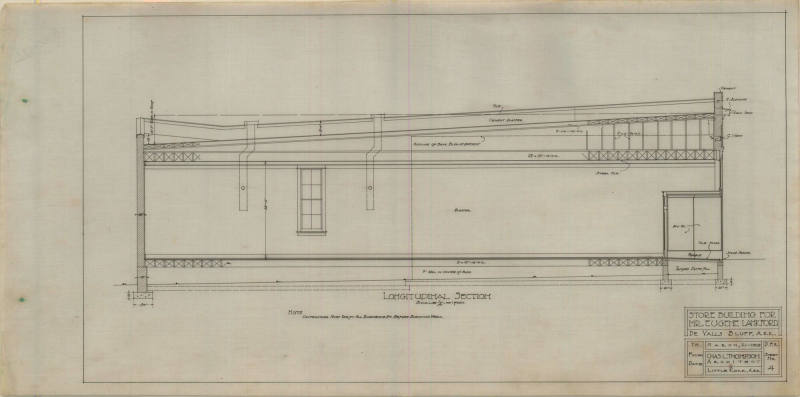 Drawing, Thompson Architectural - Eugene Lankford, DeVall's Bluff