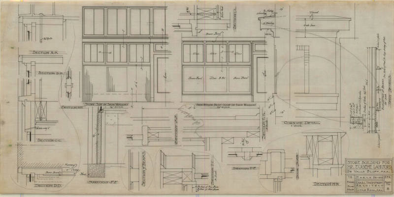 Drawing, Thompson Architectural - Eugene Lankford, DeVall's Bluff