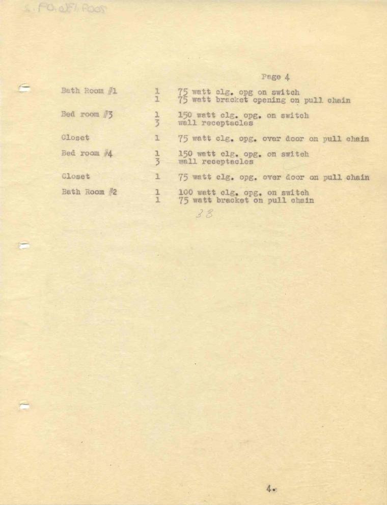 Charles Thompson Work Specifications - E.E. Ellis, Little Rock