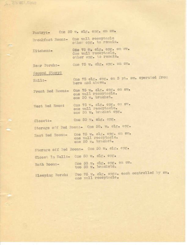 Charles Thompson Work Specifications - James Dickinson, Little Rock