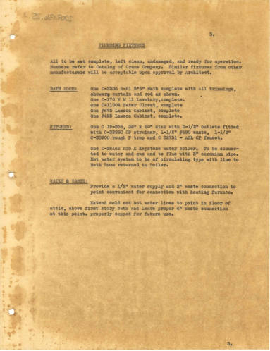 Charles Thompson Work Specifications, Thompson - Mrs. L.A. Sanders, Little Rock