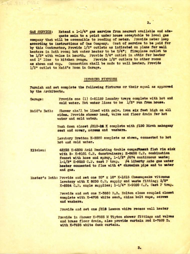 Charles Thompson Work Specifications, Thompson - Ralph H. Baker, Little Rock