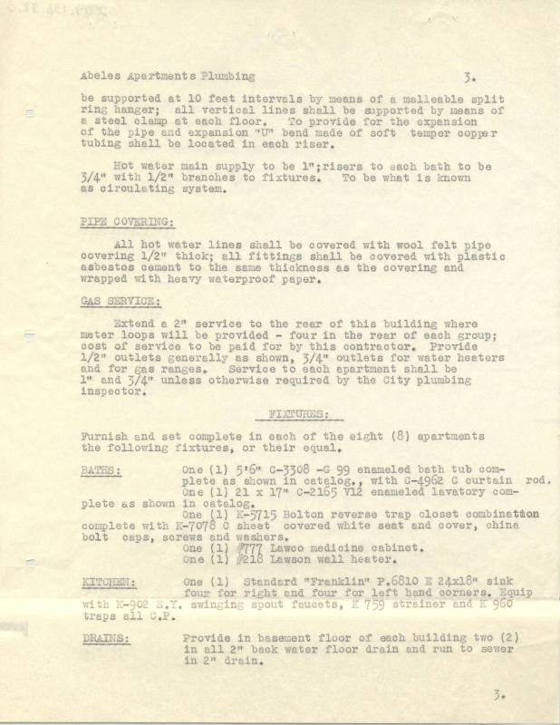 Charles Thompson Work Specifications - Abeles, Little Rock