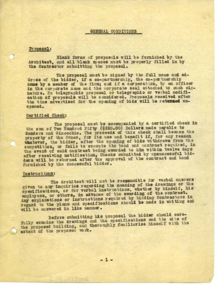 Charles Thompson Work Specifications - St. Andrews Cathedral, Little Rock