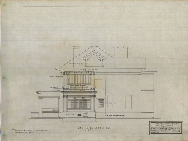Drawing, Thompson Architectural - J.T. Lloyd, Little Rock