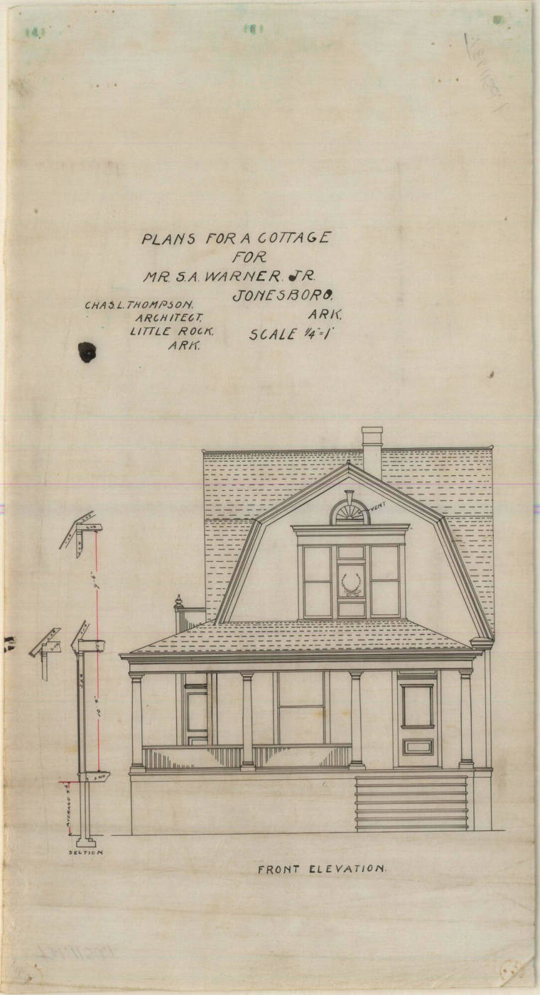 Drawing, Thompson Architectural - S.A. Warner, Jonesboro