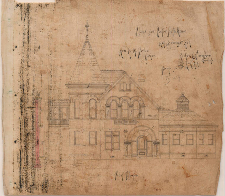 Drawing, Thompson Architectural - Rector Bath House, Hot Springs