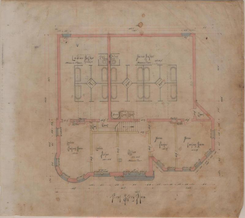 Drawing, Thompson Architectural - Rector Bath House, Hot Springs