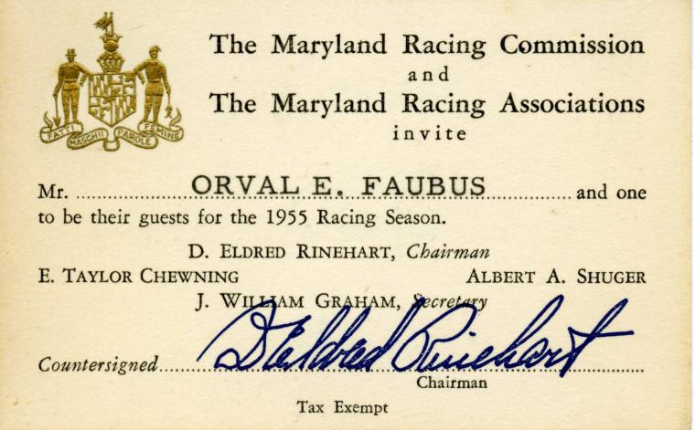 Card, Membership - Orval Faubus