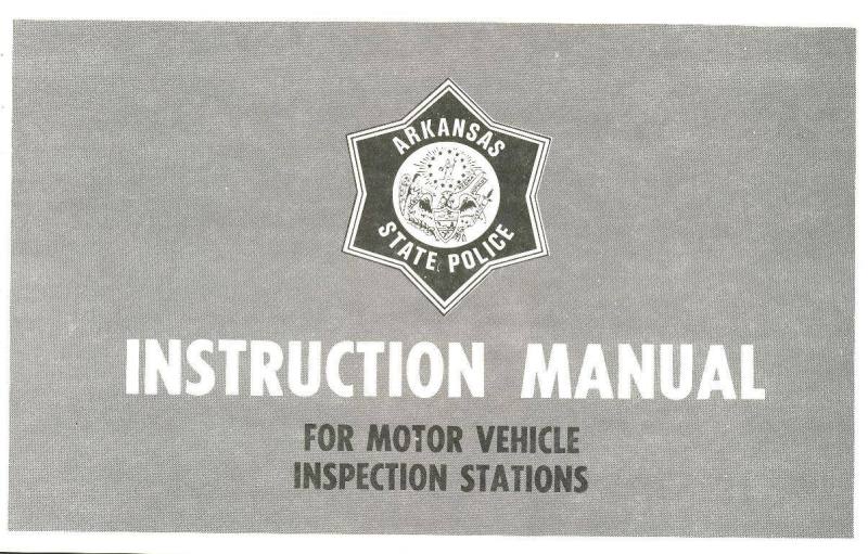 Manual, Motor Vehicle Instruction