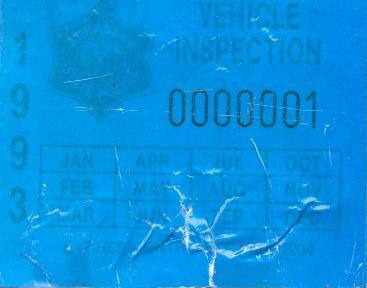 Sticker, Arkansas State Police Vehicle Inspection