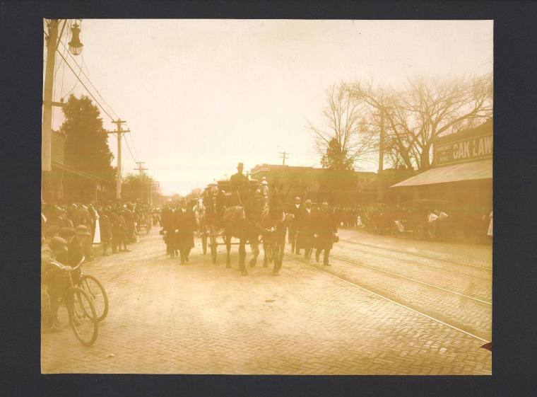 Photograph, Cabinet Card - Gov. Davis Funeral Procession