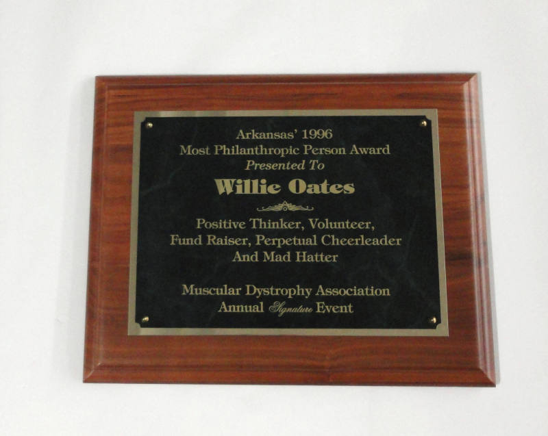 Plaque, Willie Oates