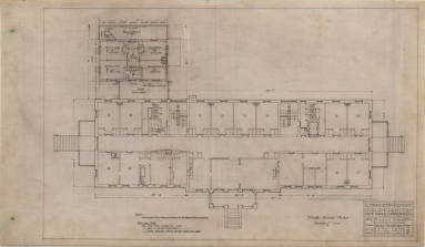 Drawing, Thompson Architectural - Arkansas State Normal School, Girl's Dorm (Alterations and Ad ...