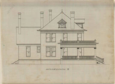 Drawing, Thompson Architectural - Dr. T.P. Kittrell, Texarkana, Arkansas