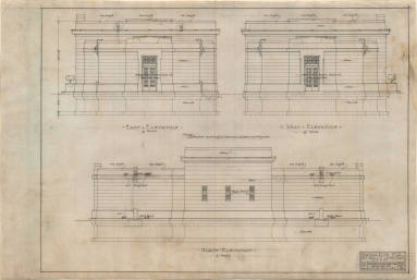 Drawing, Thompson Architectural - Mount Holly Mausoleum, Little Rock, Arkansas