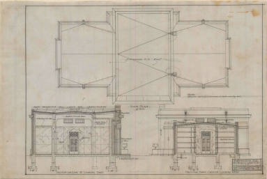 Drawing, Thompson Architectural - Mount Holly Mausoleum, Little Rock, Arkansas