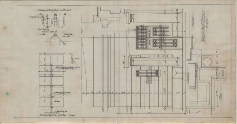 Drawing, Thompson Architectural - Mount Holly Mausoleum, Little Rock, Arkansas