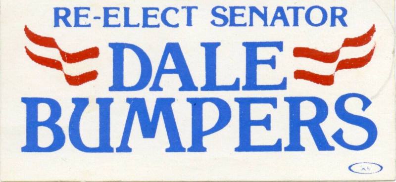 Sticker, Bumper - Senator Dale Bumpers