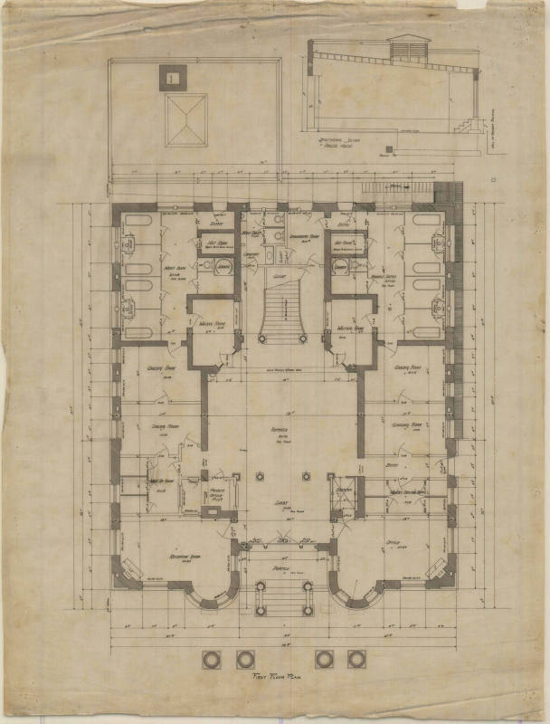 Drawing, Thompson Architectural - St. Joseph's Infirmary, Hot Springs, Arkansas