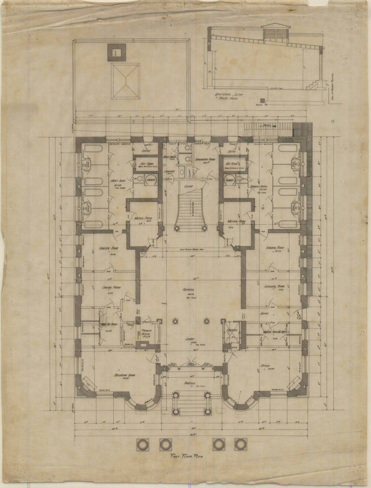 Drawing, Thompson Architectural - St. Joseph's Infirmary, Hot Springs, Arkansas