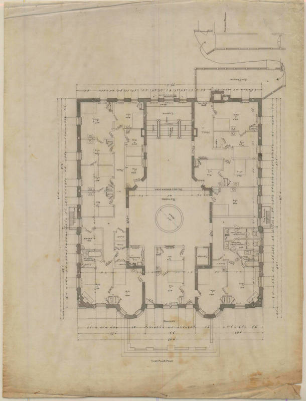 Drawing, Thompson Architectural - St. Joseph's Infirmary, Hot Springs, Arkansas