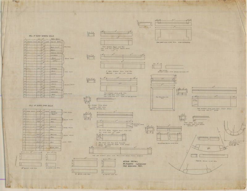 Drawing, Thompson Architectural - St. Joseph's Infirmary, Hot Springs, Arkansas