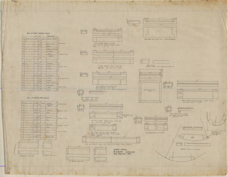 Drawing, Thompson Architectural - St. Joseph's Infirmary, Hot Springs, Arkansas