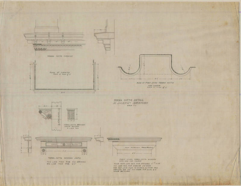 Drawing, Thompson Architectural - St. Joseph's Infirmary, Hot Springs ...
