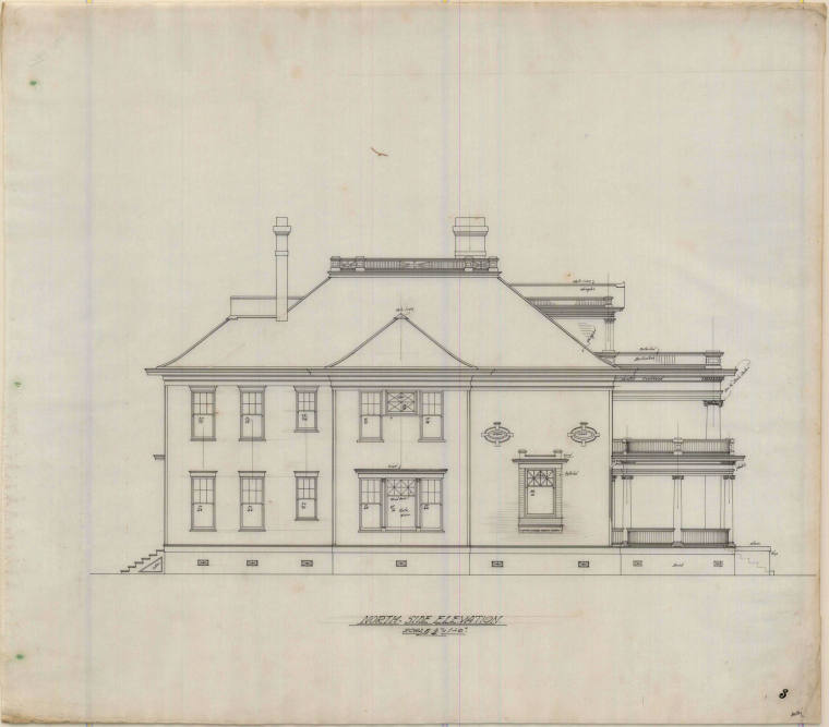 Drawing, Thompson Architectural - E.O. Mahoney, El Dorado, Arkansas