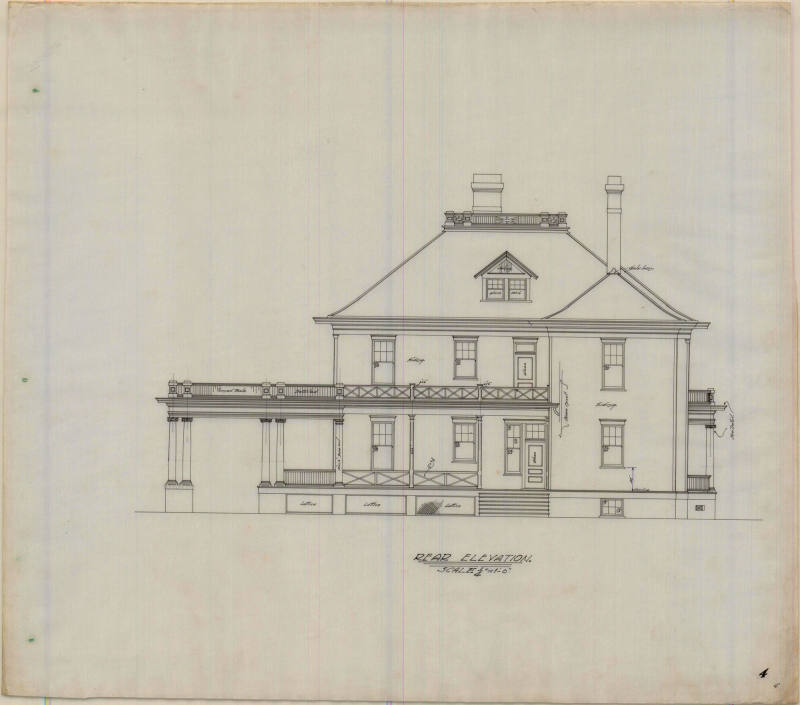 Drawing, Thompson Architectural - E.O. Mahoney, El Dorado, Arkansas