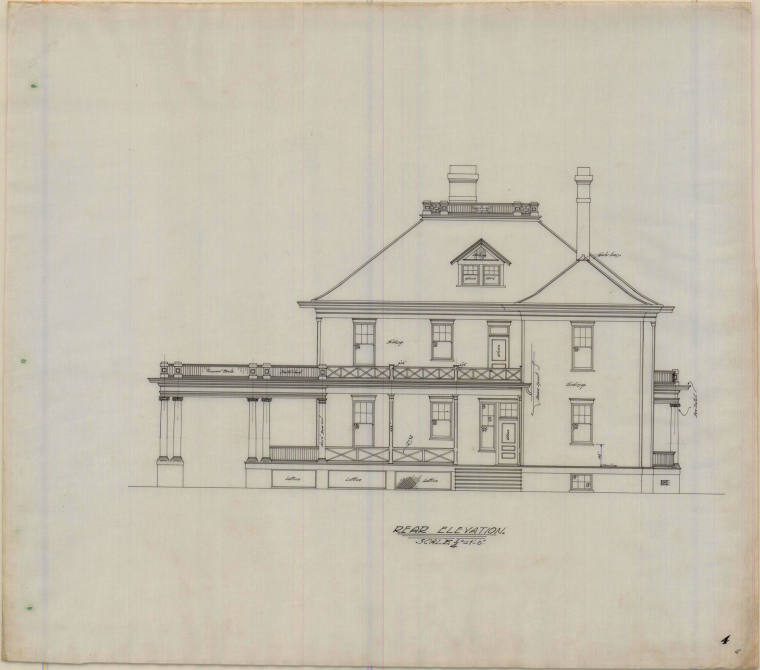 Drawing, Thompson Architectural - E.O. Mahoney, El Dorado, Arkansas