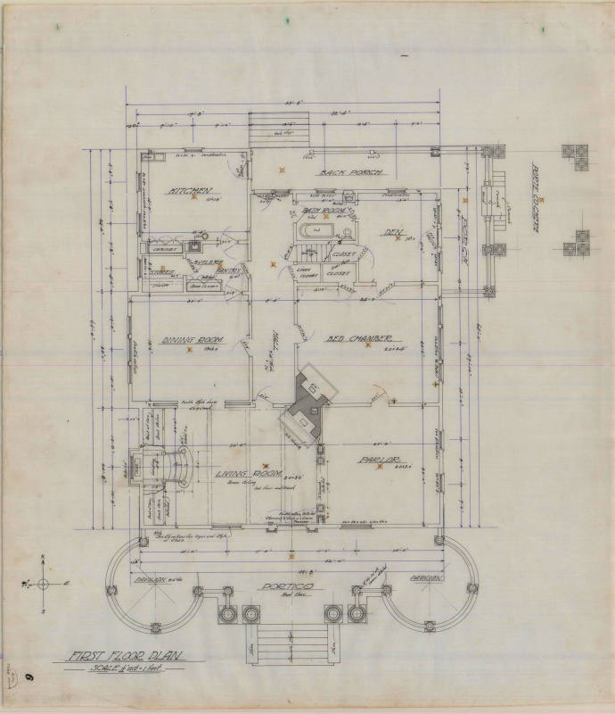 Drawing, Thompson Architectural - E.O. Mahoney, El Dorado, Arkansas