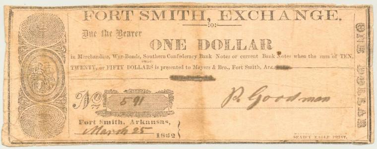 Scrip, Fort Smith $1.00