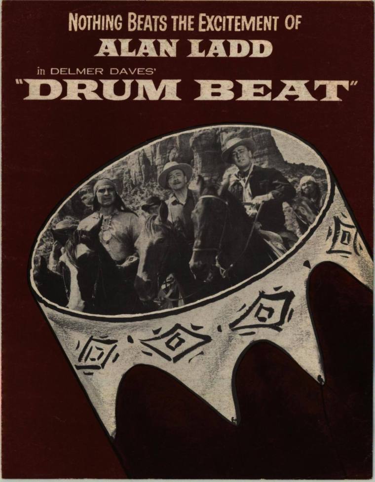 Press sheet, "Drum Beat" starring Alan Ladd