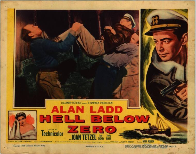 Lobby Card, "Hell Below Zero" starring Alan Ladd