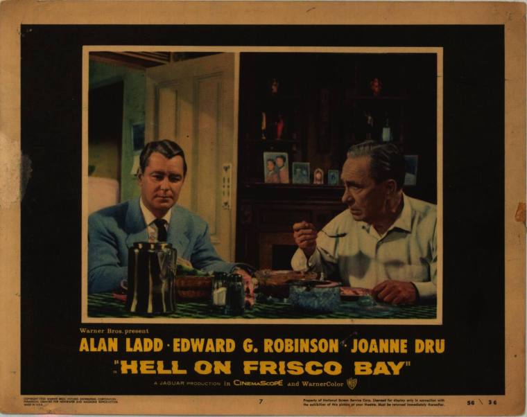 Lobby card, Hell on Frisco Bay, starring Alan Ladd