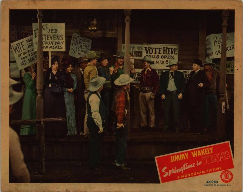 Lobby Card, Springtime in Texas, starring Jimmy Wakely
