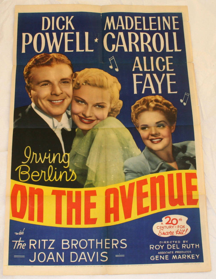 Poster, Movie - "On The Avenue" with Dick Powell