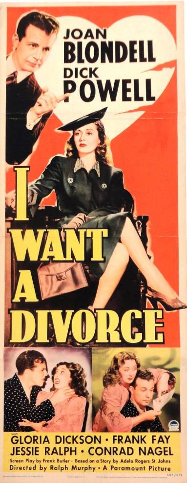 Poster, Movie - "I Want A Divorce"